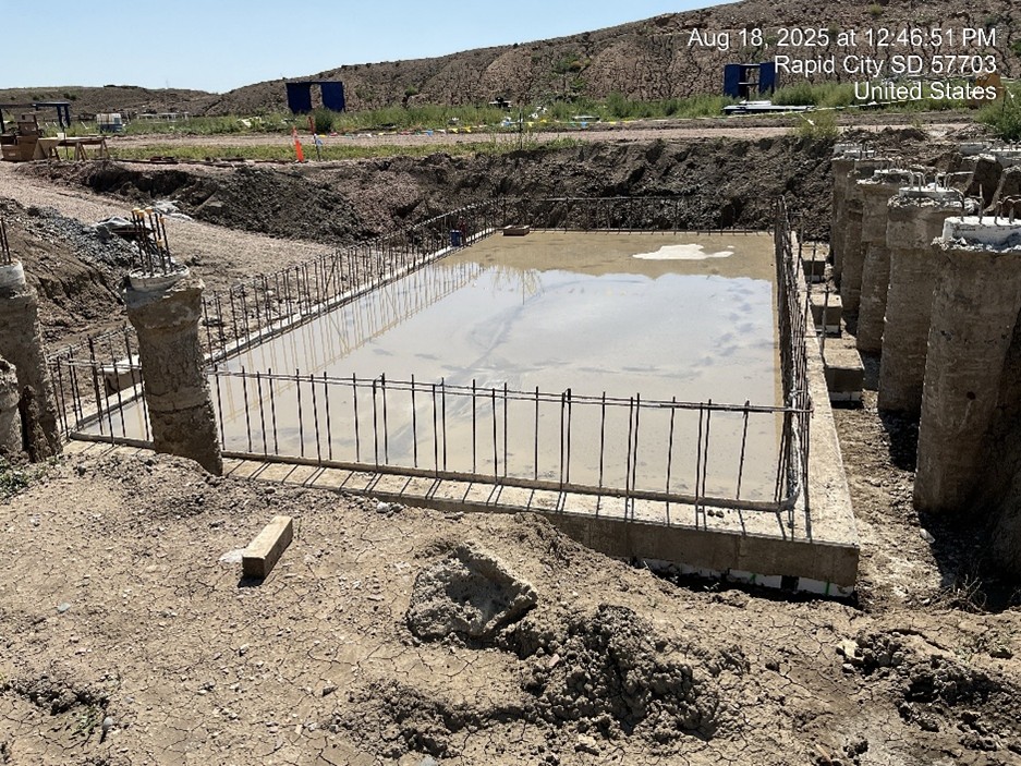 Cement foundation drying