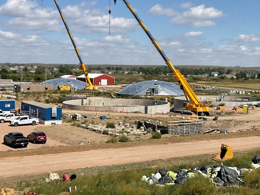 Facility construction site from a distance